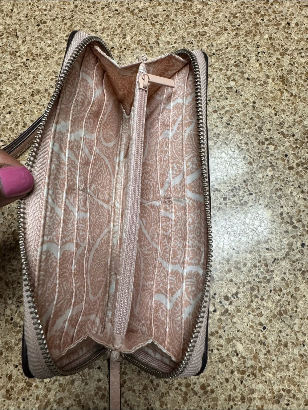 Vera Bradley Soft Pink Zip-Around Wristlet Wallet - Picture 9 of 13